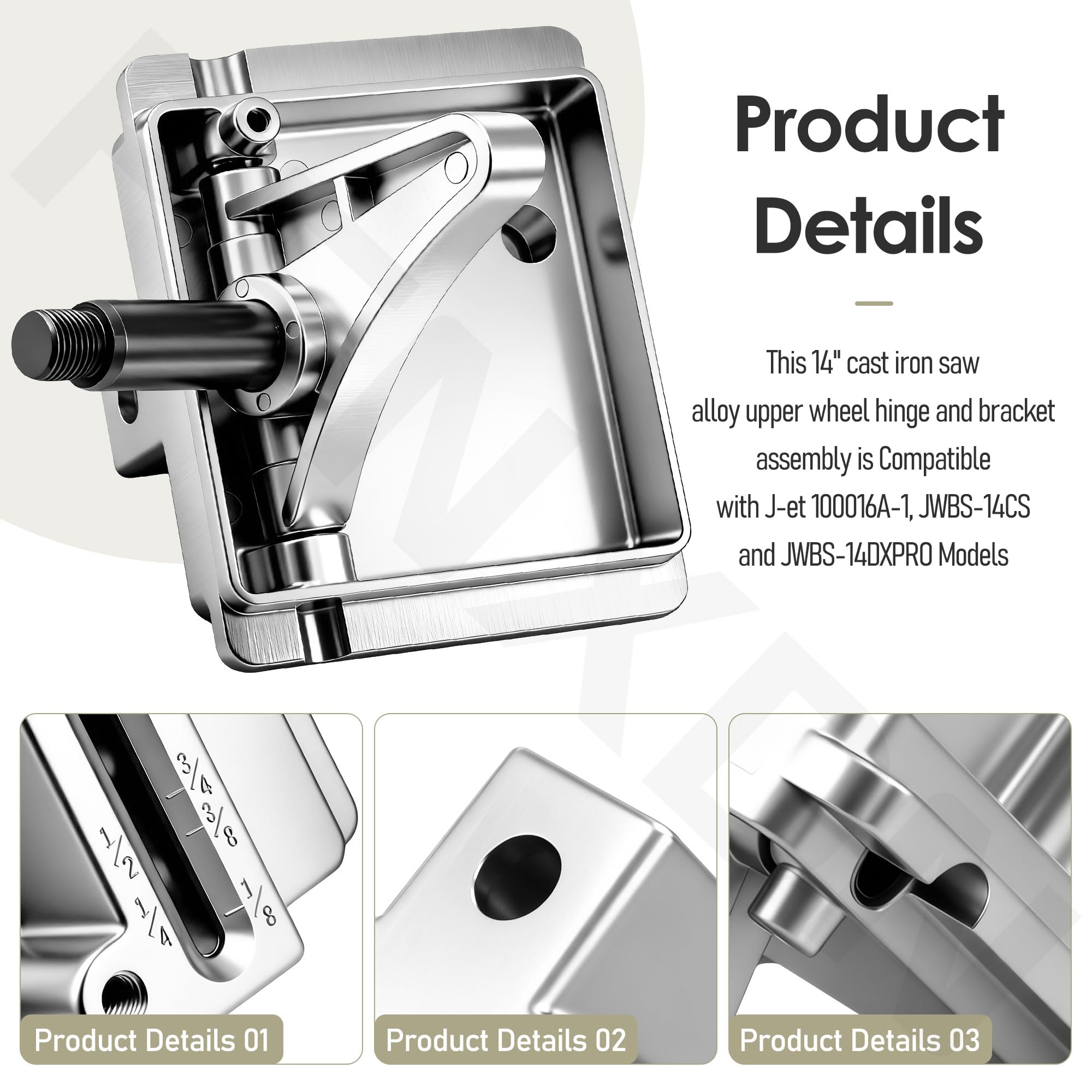 Alu-Oberradscharnier Halterung 100016A-1 – Ersatzteil Für Jet JWBS-14CS/DXPRO 35,6 Cm Bandsägen