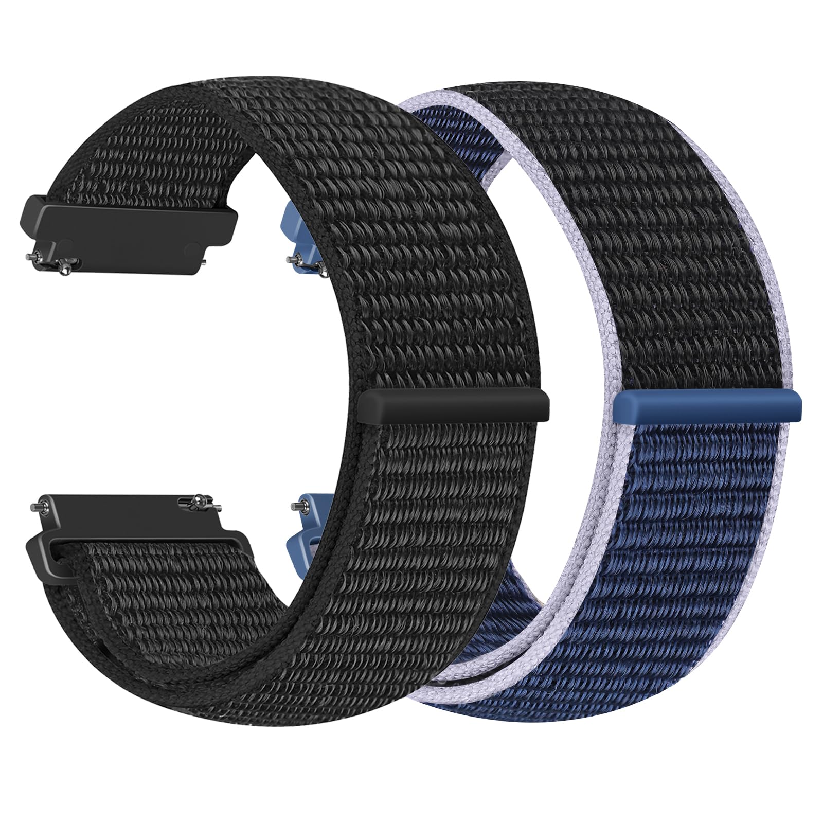 Vodtian 20mm Nylon Armband Kompatibel mit Samsung Galaxy Watch 7/6/5/4/FE 40mm 44mm/Galaxy Watch 5 Pro 45mm/ 6 Classic/ 4 Classic/Active 2/Garmin vivoactive 6/5,Uhrenarmband für Damen Herre