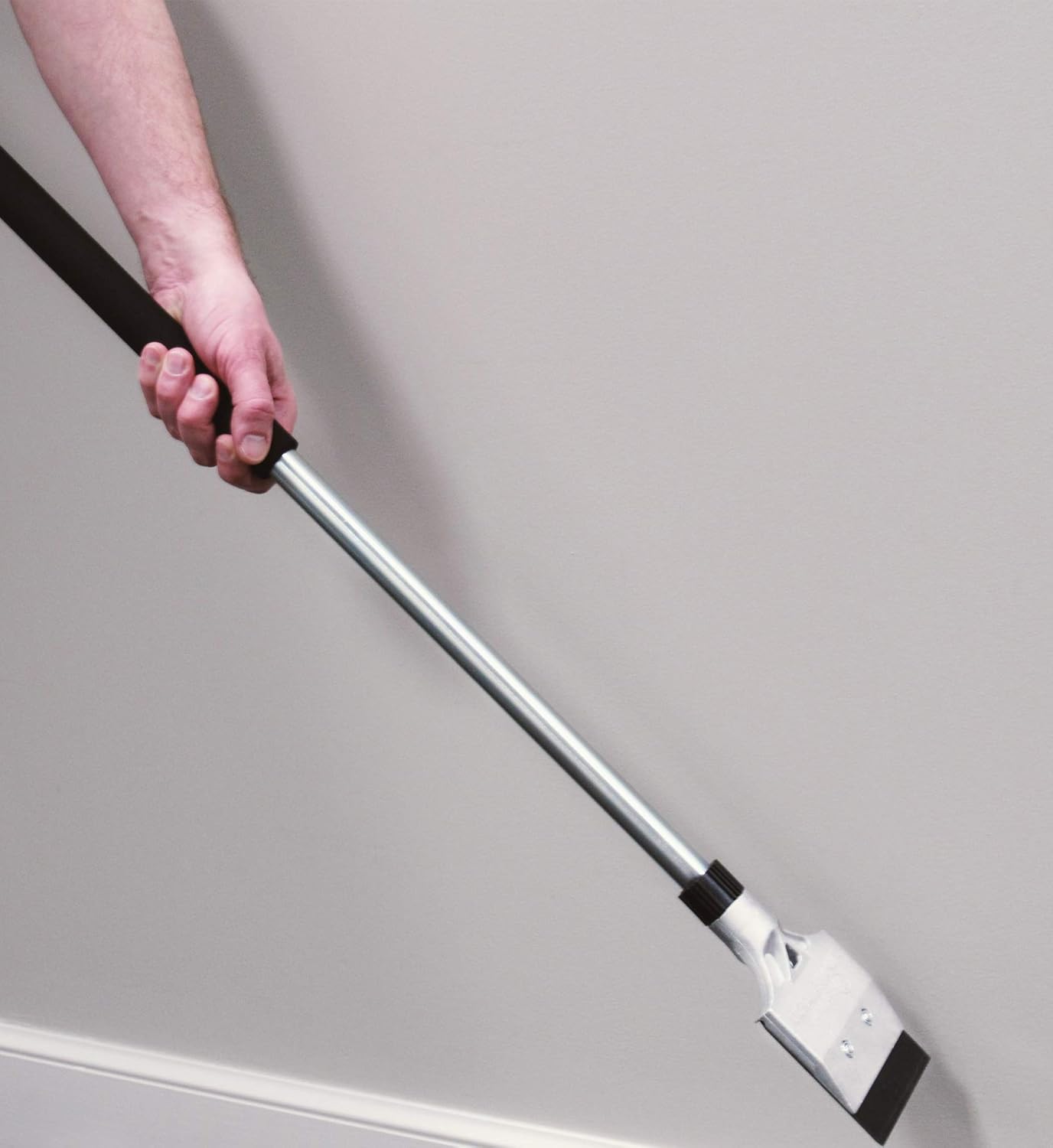 Red Devil 2108 Long Handle Heavy Duty Floor Scraper with 4-Inch Double Edge Steel Blade, Cushioned Grip Handle for Tile, Linoleum, and Carpet Removal