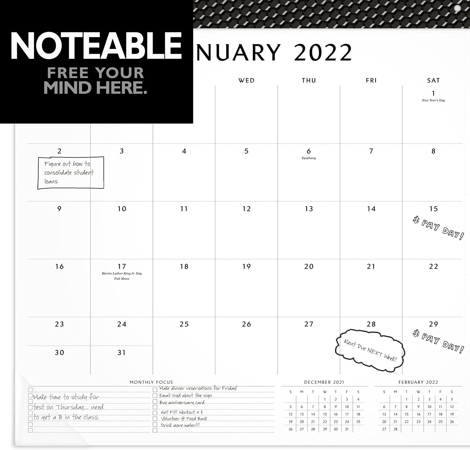 Buy 2022 Desk Calendar by ATAGLANCE, Monthly Desk Pad, 213/4 x 17