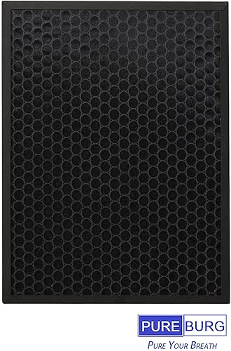 Miniatura 5 de PUREBURG Filtro de repuesto compatible con purificador de aire TaoTronics TT-AP007, 2 unidades de carbón activado HEPA H13 2 en 1 4 etapas de