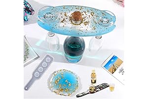 4-Piece Resin Shot Glass Serving Tray Silicone Mold