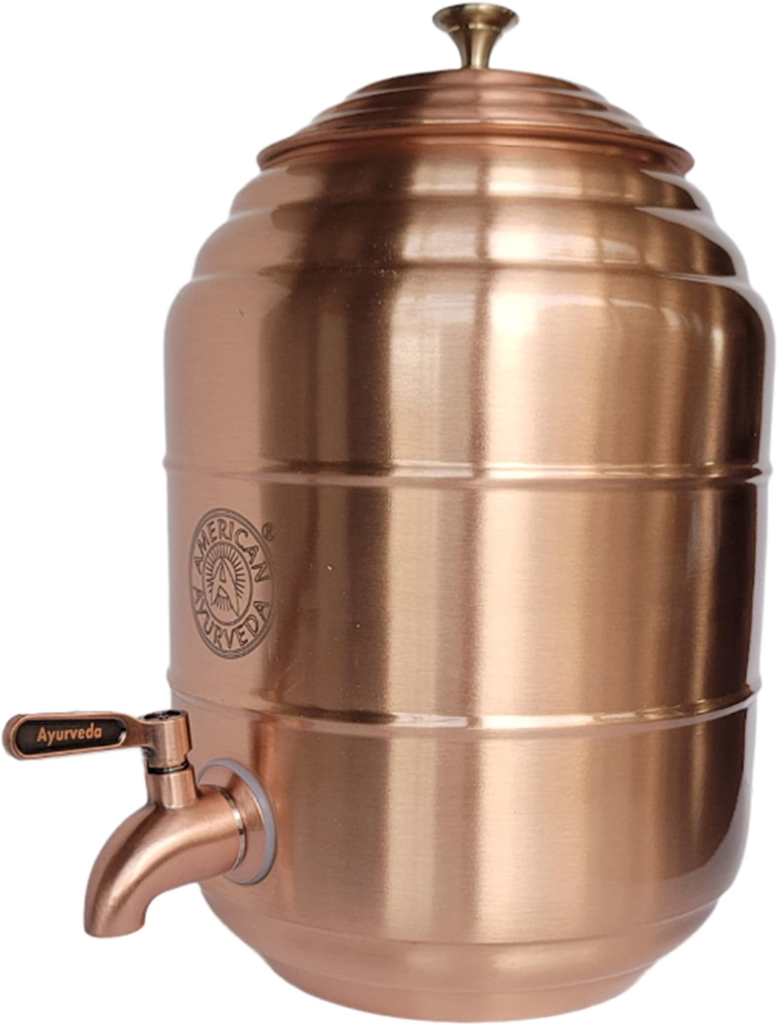 100% Pure Copper water Dispenser Storage Tank Pot, Stainless Steel Faucet spigot and Lid included Healthy Organic Water Yoga Meditation 1.32 Gal (5 Liters)