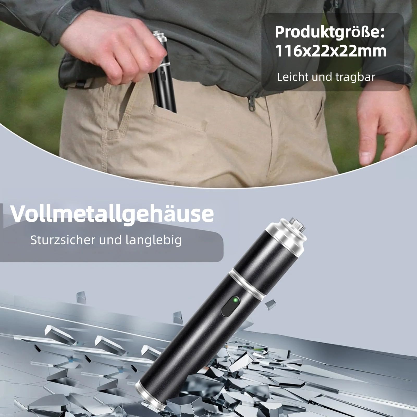 Kräuter Vaporizer aus Vollmetall | Premium Konvektions-Verdampfer mit Ausziehbarem Glasmundstück & Quarz-Heizkammer & Ein-Knopf Bedienung | Sauber & Intensiv(EX-PEN)