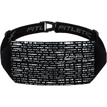 Fitletic Zipless Running Belt, Waist Pack for Women & Men Easy-Access Travel Pouch Workout Bag with Grippers No-Bounce Sport Fanny Pack Phone Holder for iPhone 13, 12 Pro Max, Galaxy S21, Pixel 6
