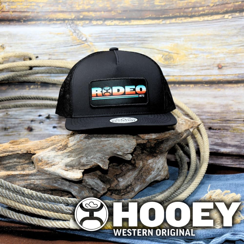 HOOEY Rodeo Adjustable Snapback Hat – High Profile 5-Panel Breathable Mesh Baseball Cap, Trucker Hat for Men and Women - Image 6