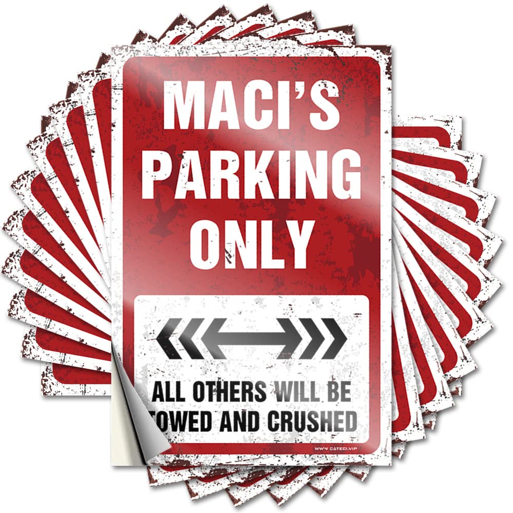Tool Box Stickers Maci'S Parking Only Funny Sticker 10 Pcs Prank Stickers for Adults Stickers for Cars (Size : 8X12CM)