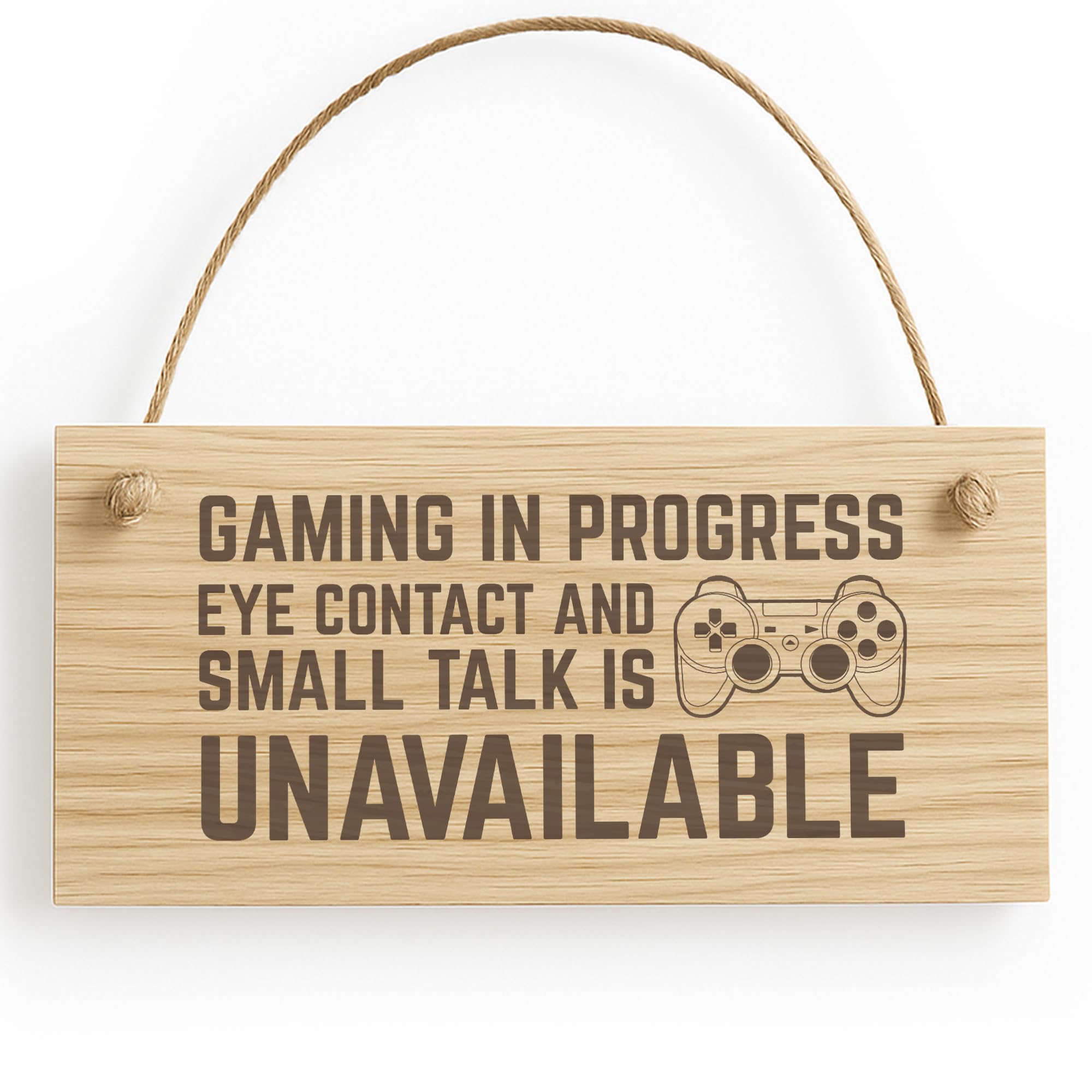 Red Ocean Funny Gaming Sign Wood Hanging Plaque Man Cave Bedroom Sign Gamer Gift Son Brother Dad Gift