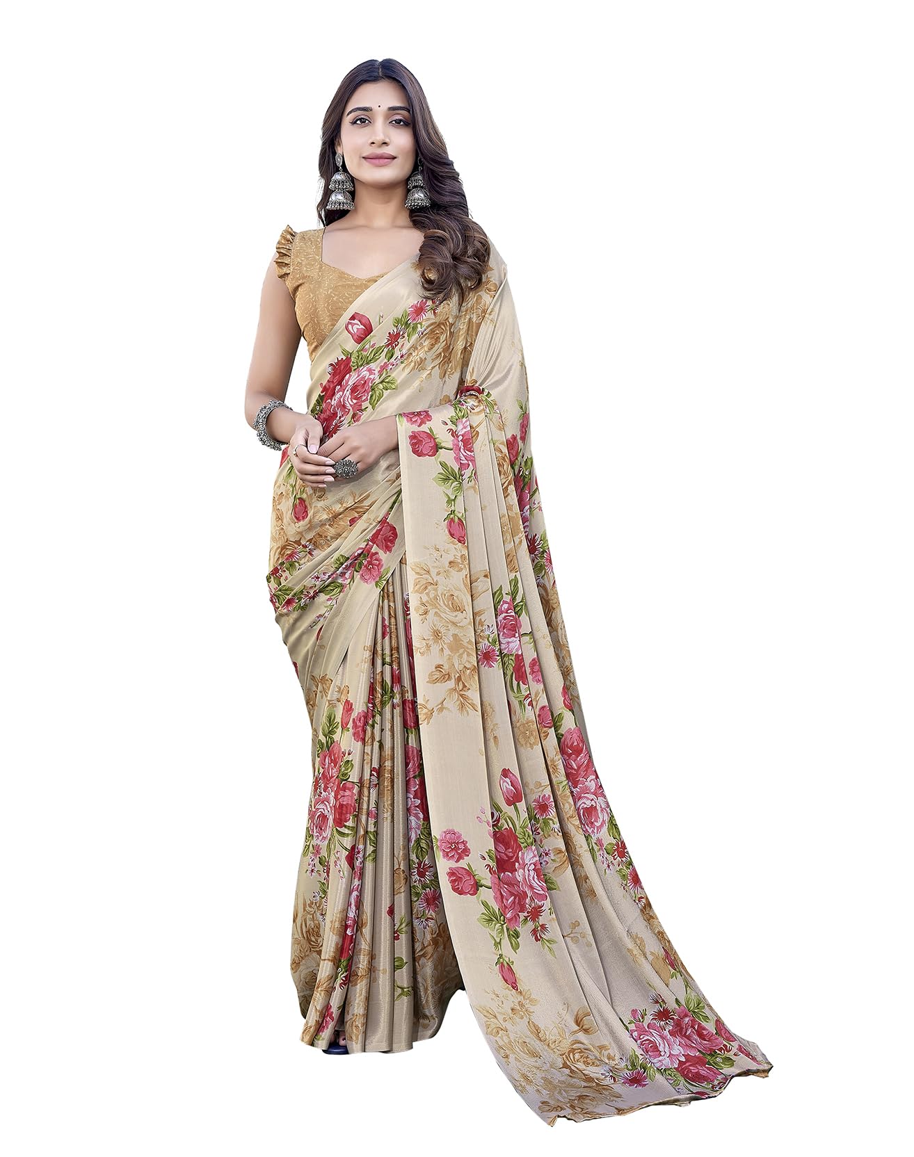 Women's Elegant Chiffon Saree Set with Blouse Piece - Elevate Your Style with This Trendy Ensemble!
