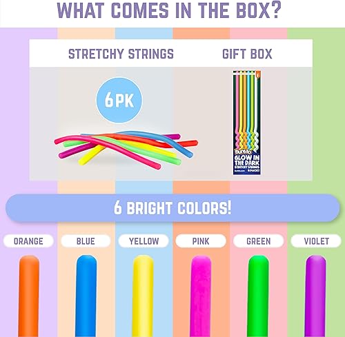 Miniatura 9 de BUNMO 12 piezas de rellenos elásticos para niñas purpurina y brillo para edades de 3 4 5 6 7 8 9 10 11 12 años cuerdas tontas que brillan en la