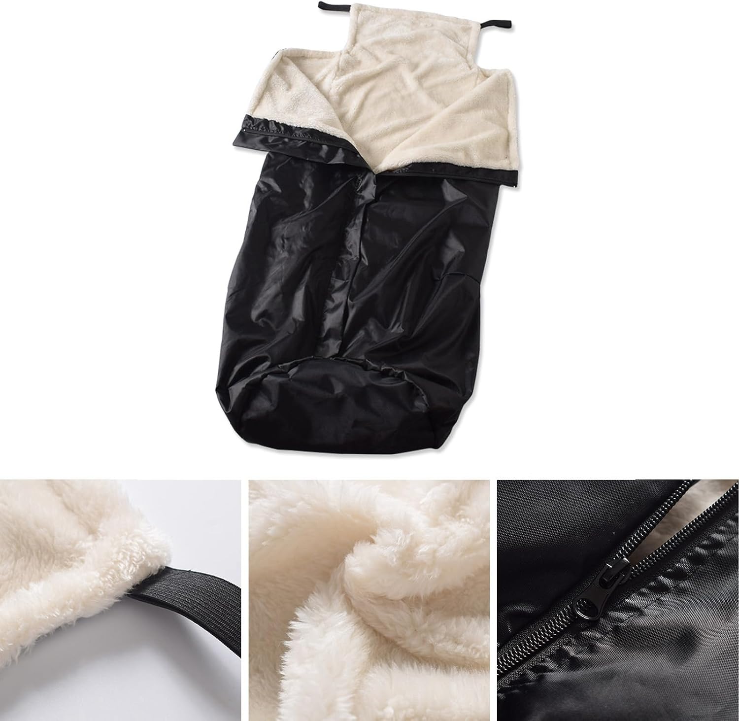 Ymiko Wheelchair Blanket, Wheelchair Cover Thickened Oxford Cloth Wheelchair Cozy Lightweight Wheelchair Blanket with Zipper and Villus Lower Body Universal fit for wheelchairs