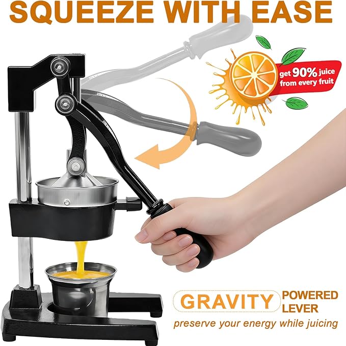Extractor de Jugos Manual Profesional de Hierro Fundido con miniatura 4