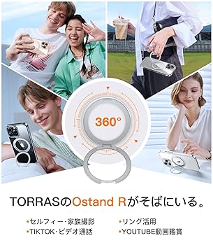 【サイズ:iPhone16用_色:クリア】【透明度爆上がり・多機能360度回転ス iPhone 16 スマホケース |透明 |MagSafe対応|360度回転スタンド