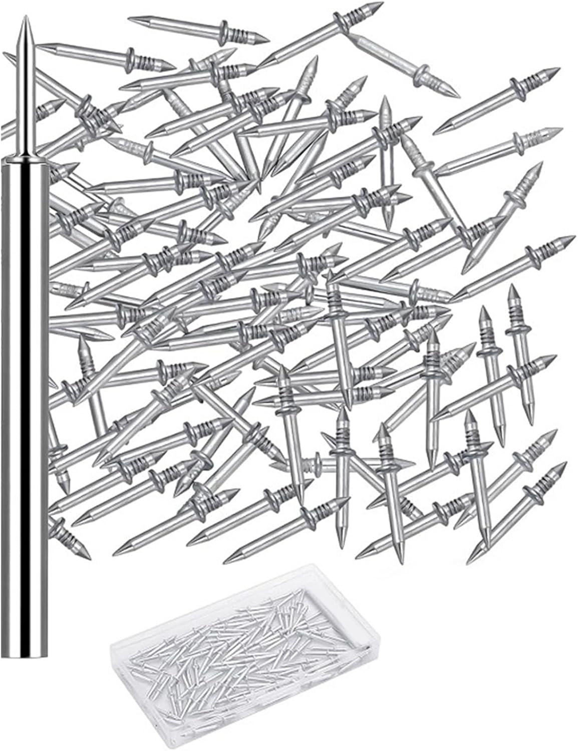 Seamless Double Headed Nails with Installation Tool Double Sided Seamless Nails with Sleeve Tool for Skirting Boards