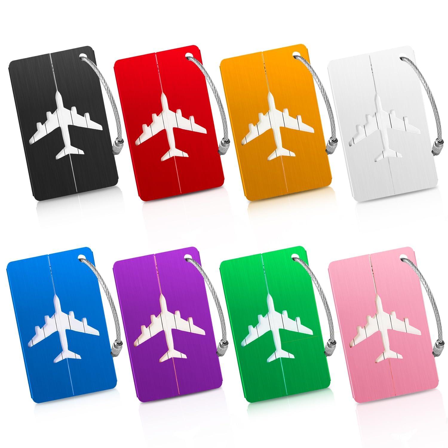 Shoppixo Luggage Tags Metal Travel Bag Tag with Name ID | Suitcase | Baggage | Flight | Essential | Accessories | Handle Wraps | Identification Labels (8)-picture-47