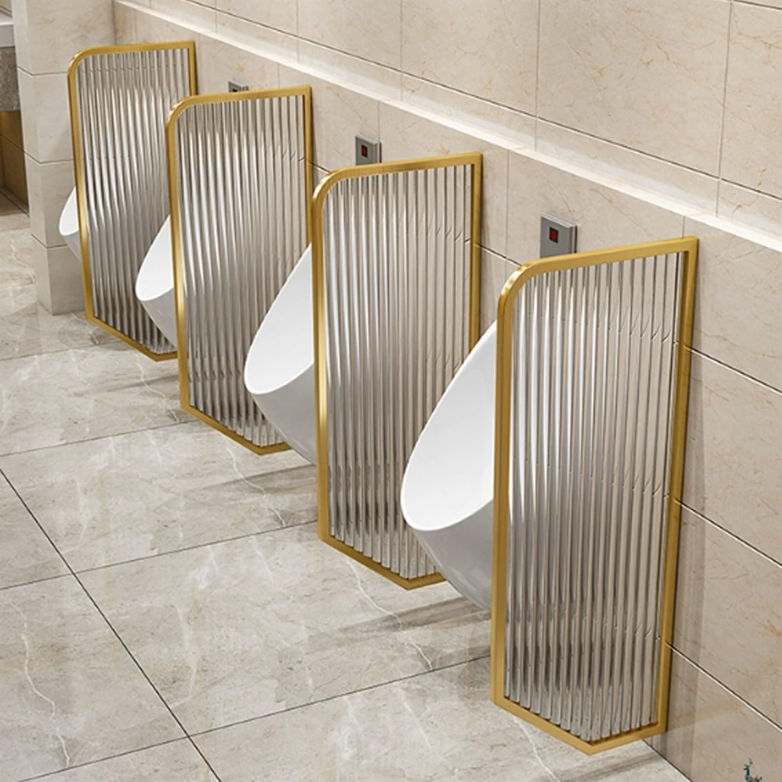 Séparateur d'urinoir durable en acier inoxydable doré anticorrosion