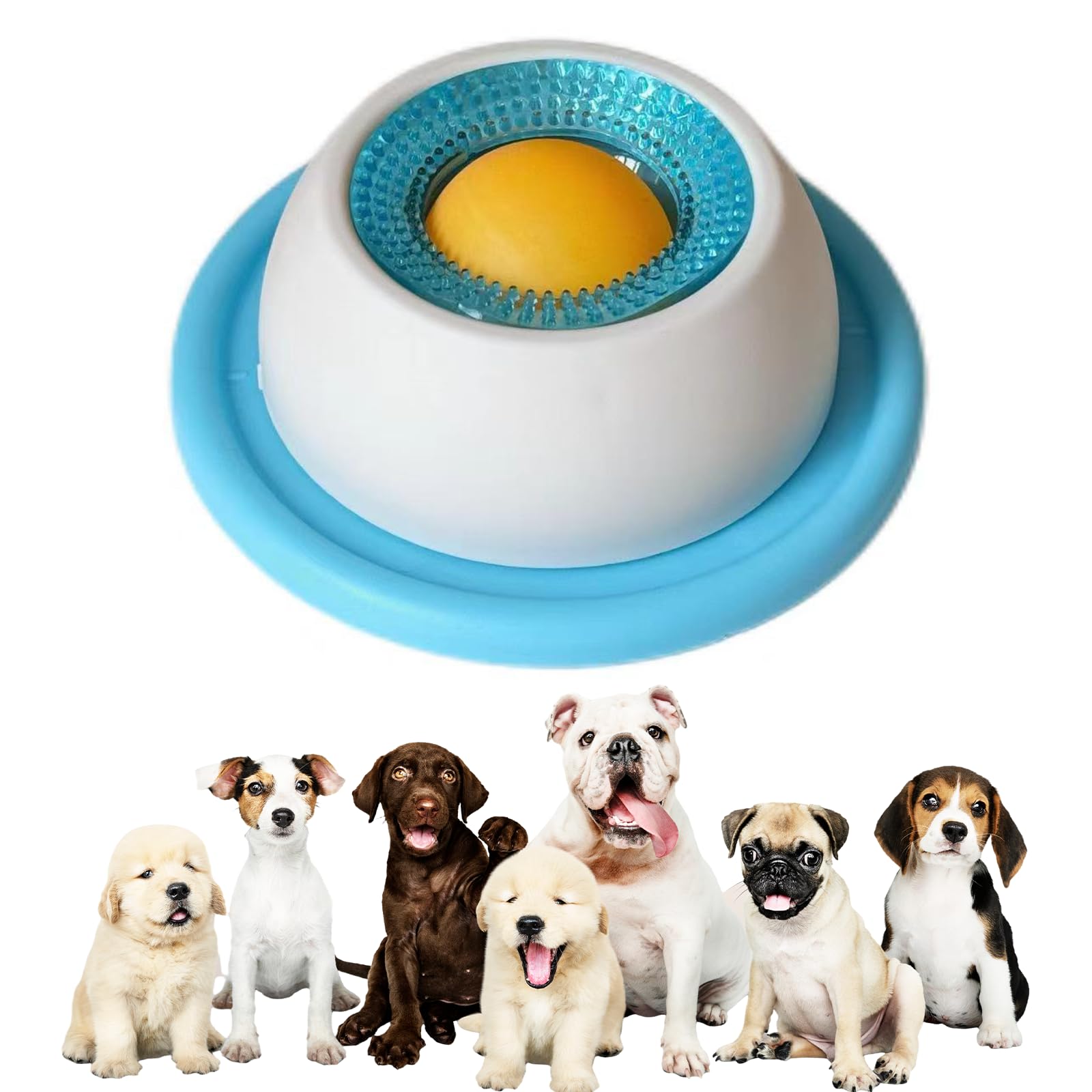 Lick Ball for Dogs, Interactive Chew Toy, Enrichment Toys, Mental Stimulation Distribution, Interactive Treats Toys for Dogs, Suitable for Dogs and Cats (Blue)