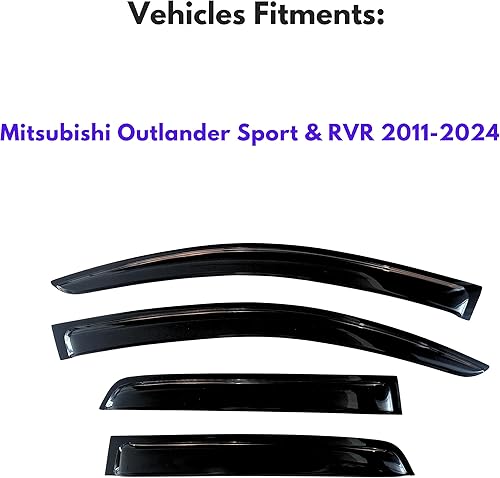 Miniatura 427 de KPY Moldura deflectora de viento con protección contra la lluvia compatible con Mazda CX-3 2016-2021 (CX3), 4 unidades, para ventana lateral