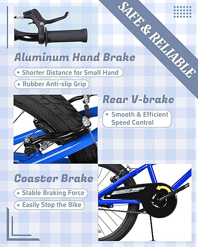 Miniatura 5 de BMX Style 12, 14, 16 pulgadas, ruedas de entrenamiento para niños, bicicleta de 20 pulgadas con soporte para niños y niñas de 2 a 14 años, posavasos