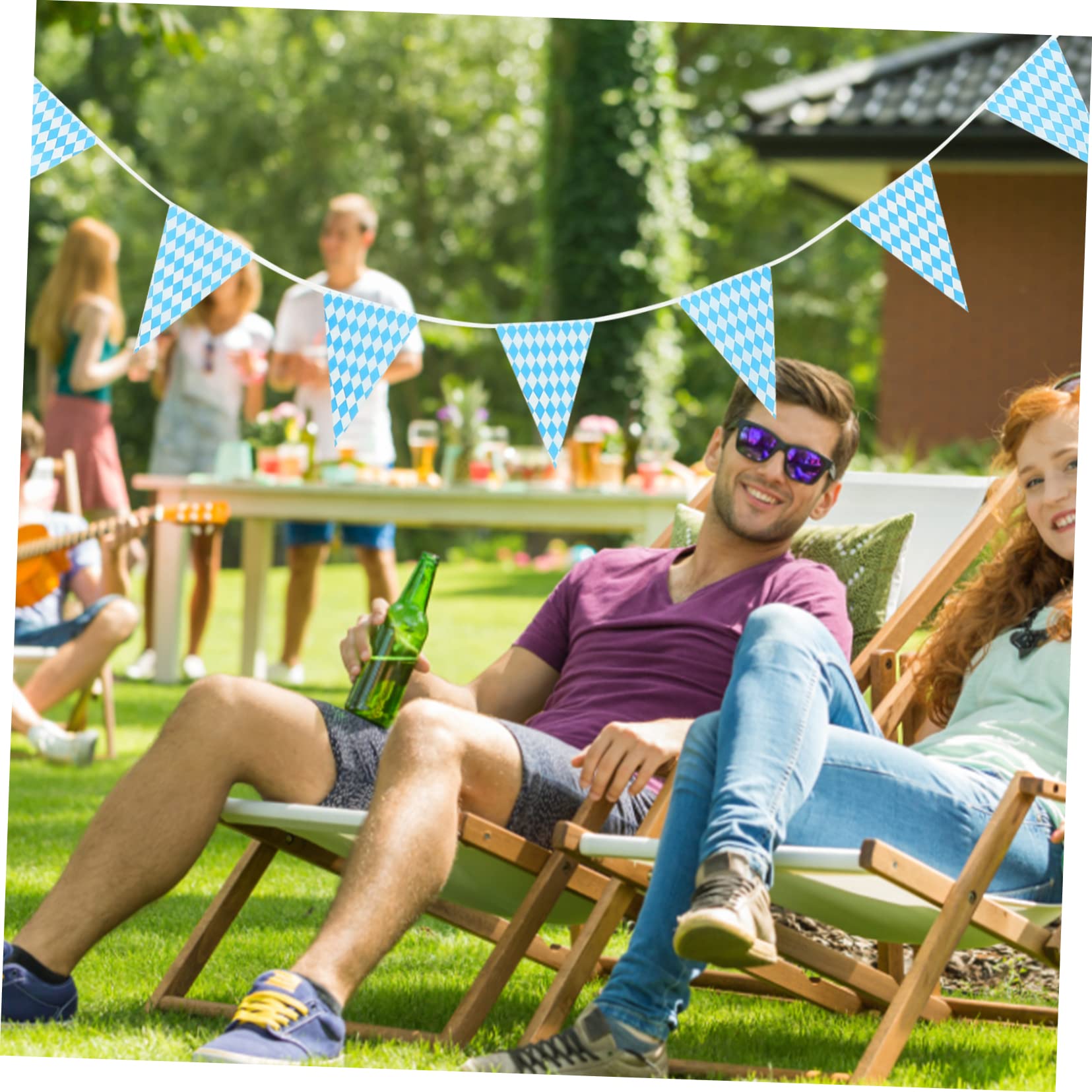 Yardwe 3 Sets Dekorative String Flagge Polyester Wimpel Fahnen Für Home Party Dekorationen