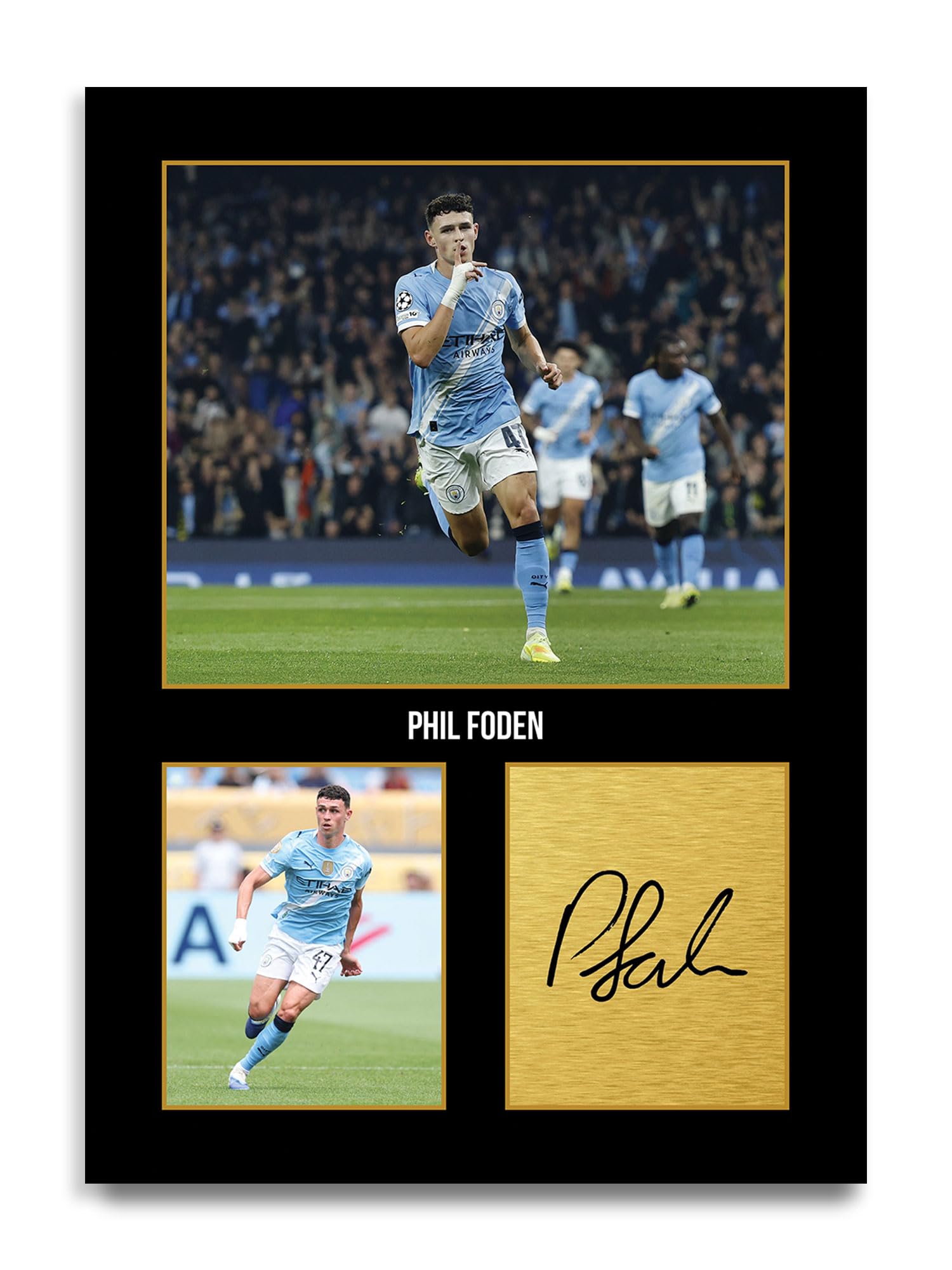 HWC Trading Phil Foden Manchester City Gifts Printed Signed Autograph Picture for Football Fans and Supporters (ID-004504) - A4 Print Only