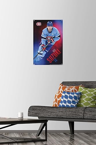 Miniatura 8 de Trends International NHL Montreal Canadiens - Póster de pared de Nick Suzuki 23, 22.37 x 34.00 pulgadas, paquete de póster y pasador
