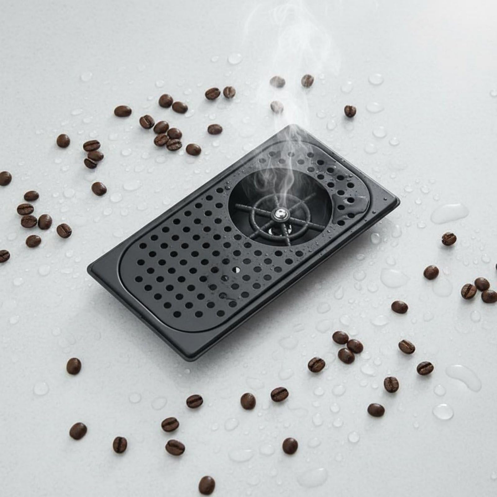 Rubinetto per Lavello Commerciale Automatico per Lavaggio Bicchieri Risciacquo Rapido Materiali in Acciaio Inox E Rame Adatto per Bar Ristoranti Caffetterie Casa, Moderno, Nero, Lungo