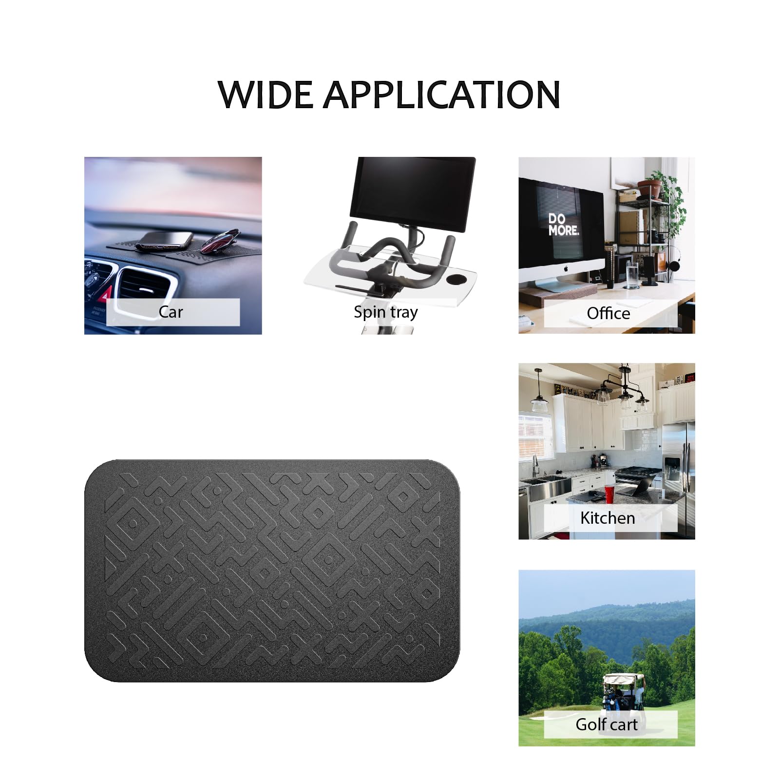 Alfombrilla antideslizante para salpicadero de coche, almohadilla de gel antideslizante, multifuncional para detector de radar, teléfono celular, llaves, vidrio, espejos, GPS, monedas, 5.3 x