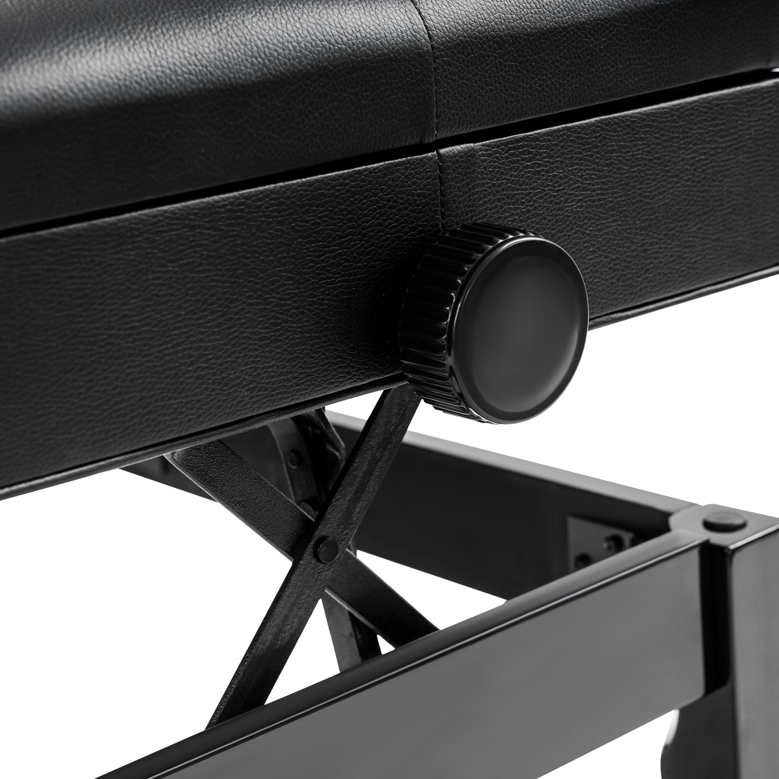 Doppelsitzer Pianobank,108x39x48cm Klavierbank,Klavierhocker Höhenverstellbar 2 Personen,200KG Belastbar,Klavierstuhl mit Stauraum für Zu Hause,Schulen,Konzerten(Schwarz)