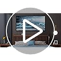ERQINHUA Large Canvas Wall Decor For Living Room Wall Art For Bedroom Office Wall Decorations Black Frame Blue Wave Landscape Painting Artwork For Modern Stretched and Framed Beach Posters 24"X48"