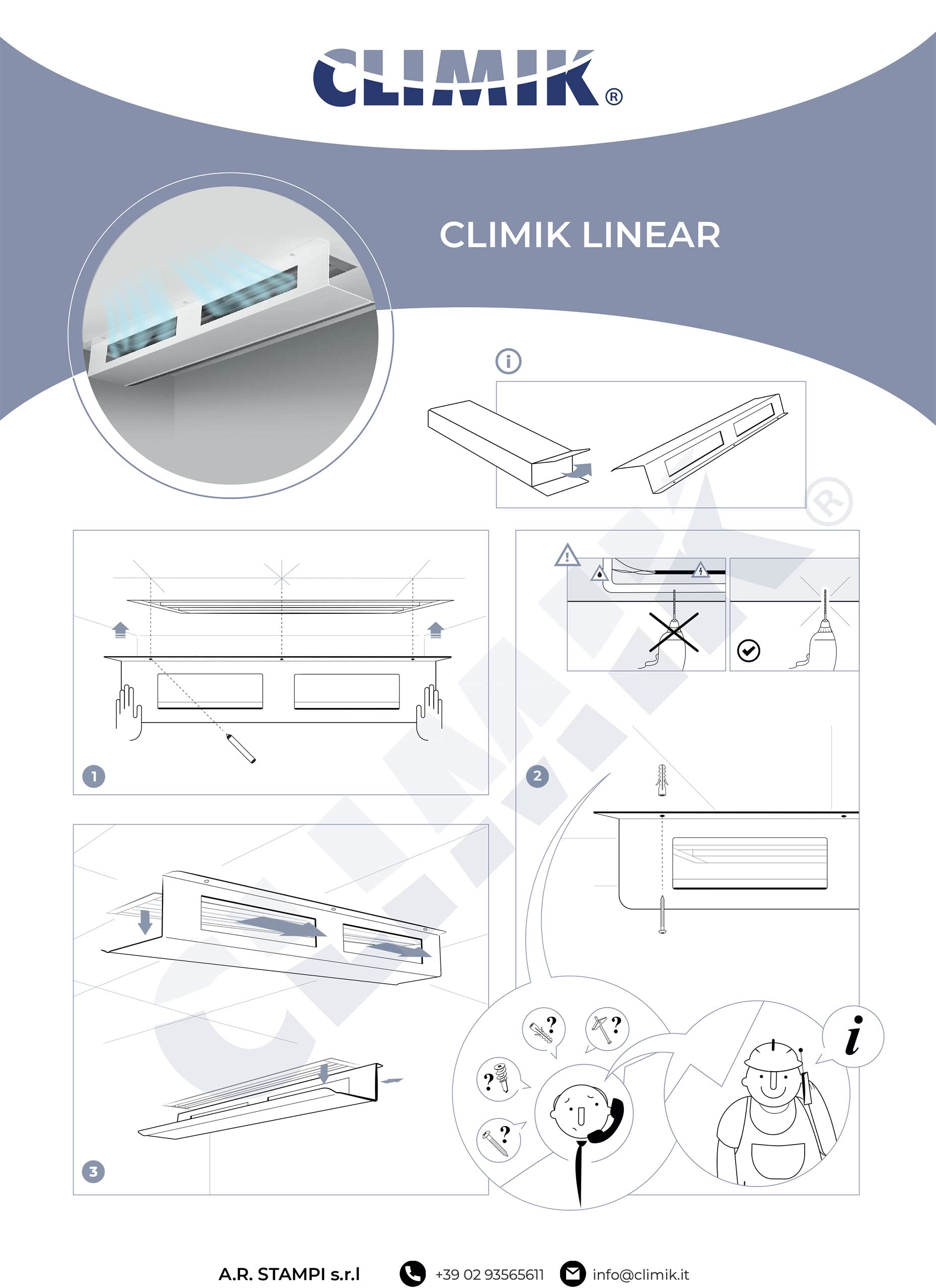 CLIMIK LINEAR, DEFLETTORE PER CONDIZIONATORE & ARIA CONDIZIONATA, ADATTO PER CONDIZIONATORI AD ARIA CANALIZZATA, MADE IN ITALY: PROGETTATO PER DISTRIBUIRE L’ARIA NEL TUO AMBIENTE DI CASA O LAVORO