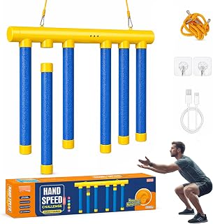 Reflex Drop Sticks Challenge, Falling Sticks Reaction Training Tool, Adjustable Speed Catching Sticks for Hand Eye Coordination & Reaction Time Boost in Adults