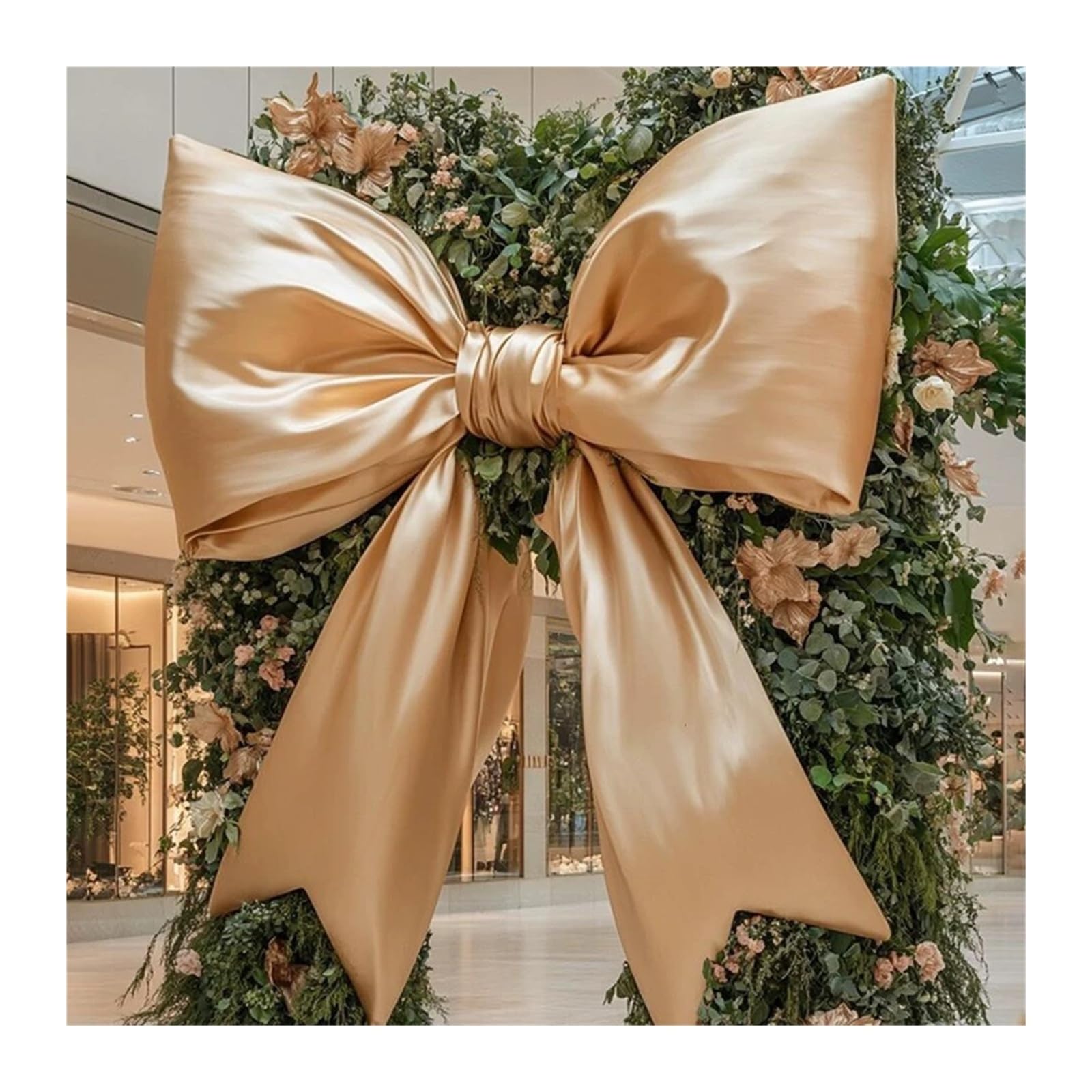 MFESFCS Giant Bow Decorations Oversized Giant Bow Decor For Wedding Birthday Party Photo Props Shop Window Decor(GChampagne1.5mX2.2m)