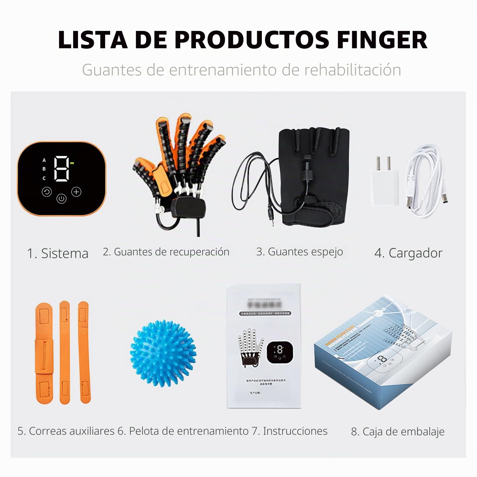 GAOXIAO Guantes de Rehabilitación Robot para Ictus, Fisioterapia para Parálisis Cerebral Infarto Cerebral Órtesis Entrenador de Rehabilitación de Dedos de la Rigidez de la Mano Aparato A Right Hand L