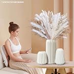 Vases en céramique blanche -Let de 3 Vase de fleurs pour décoration maison moderne,Nordic Minimalism Style pour mariage Chambre à coucher Bureau Entrée Salon & Décorations de table de décoration d'étagère de salle de bains