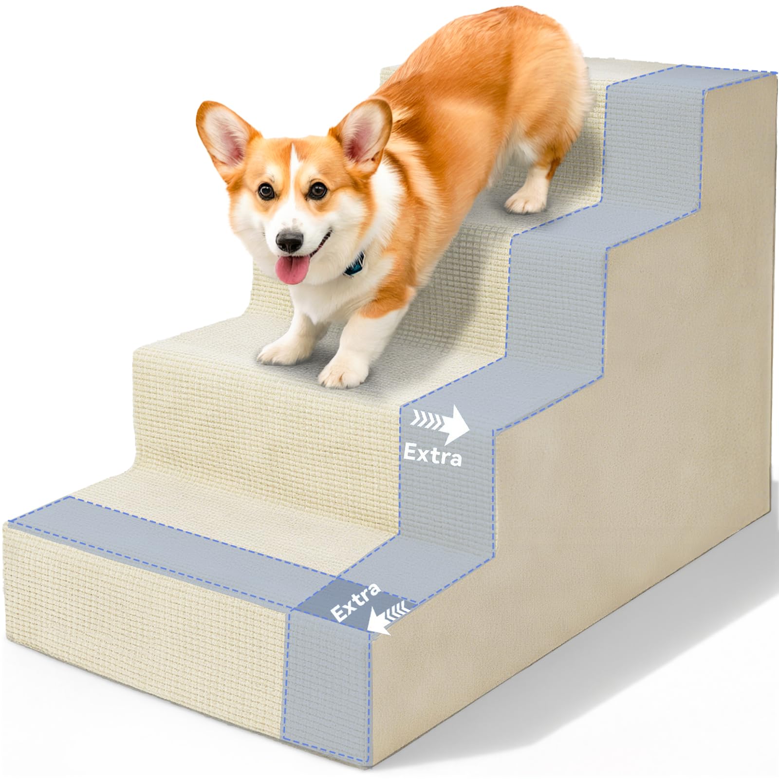 Niubya Hundetreppe für Kleine Hunde, D70xW40xH45 cm, für Kat