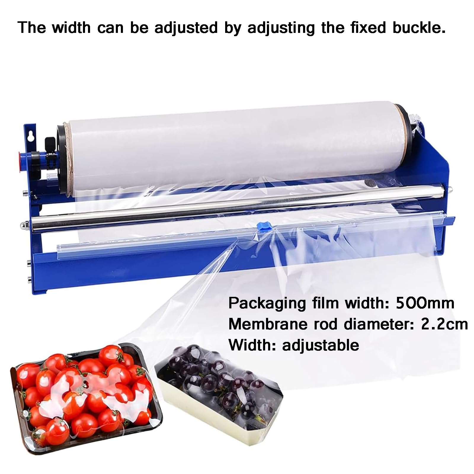 Machine d'emballage Manuelle sous Film Étirable, Petite Machine De Scellage De Film Plastique avec Couteau, Largeur De Film Maximale : 500 Mm/Diamètre De La T