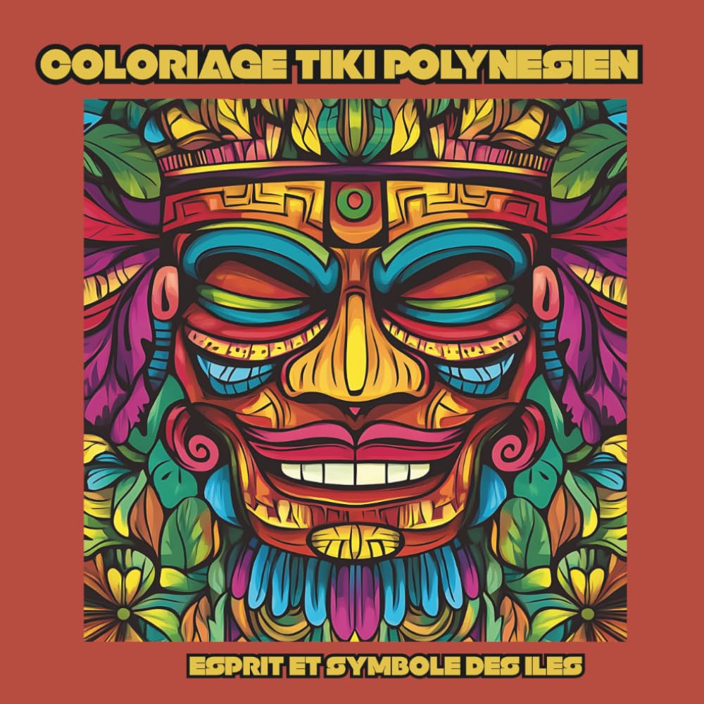 Coloriage Tiki Polynésen: Esprit et symbole des îles