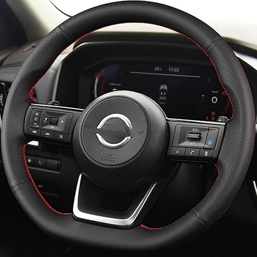 Funda trenzada para volante de automóvil, para Nissan Qashqai J11 J10 Leaf X Trail en marzo Tiida Kicks Versa Ju 2023