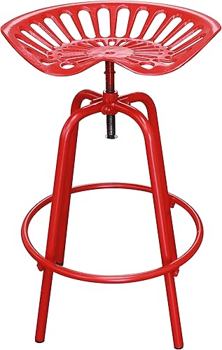 Leigh Country Taburete giratorio para asiento de tractor rojo-KD