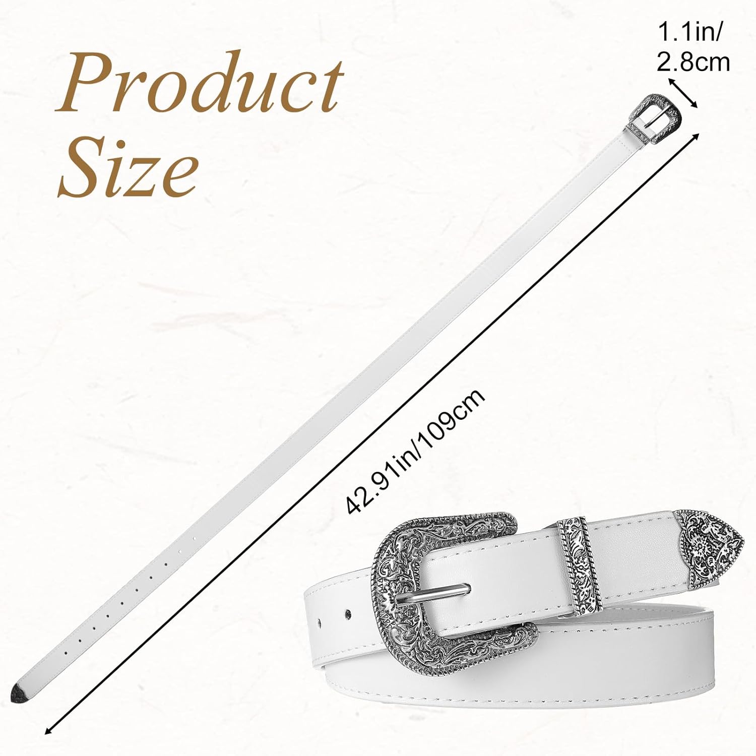 Western Belt for Women Men Leather Country Belt for Fashion and Waist Cowboys Cowgirls Carving Buckles Belts for Jeans Pants Halloween Dekorationen - Image 2