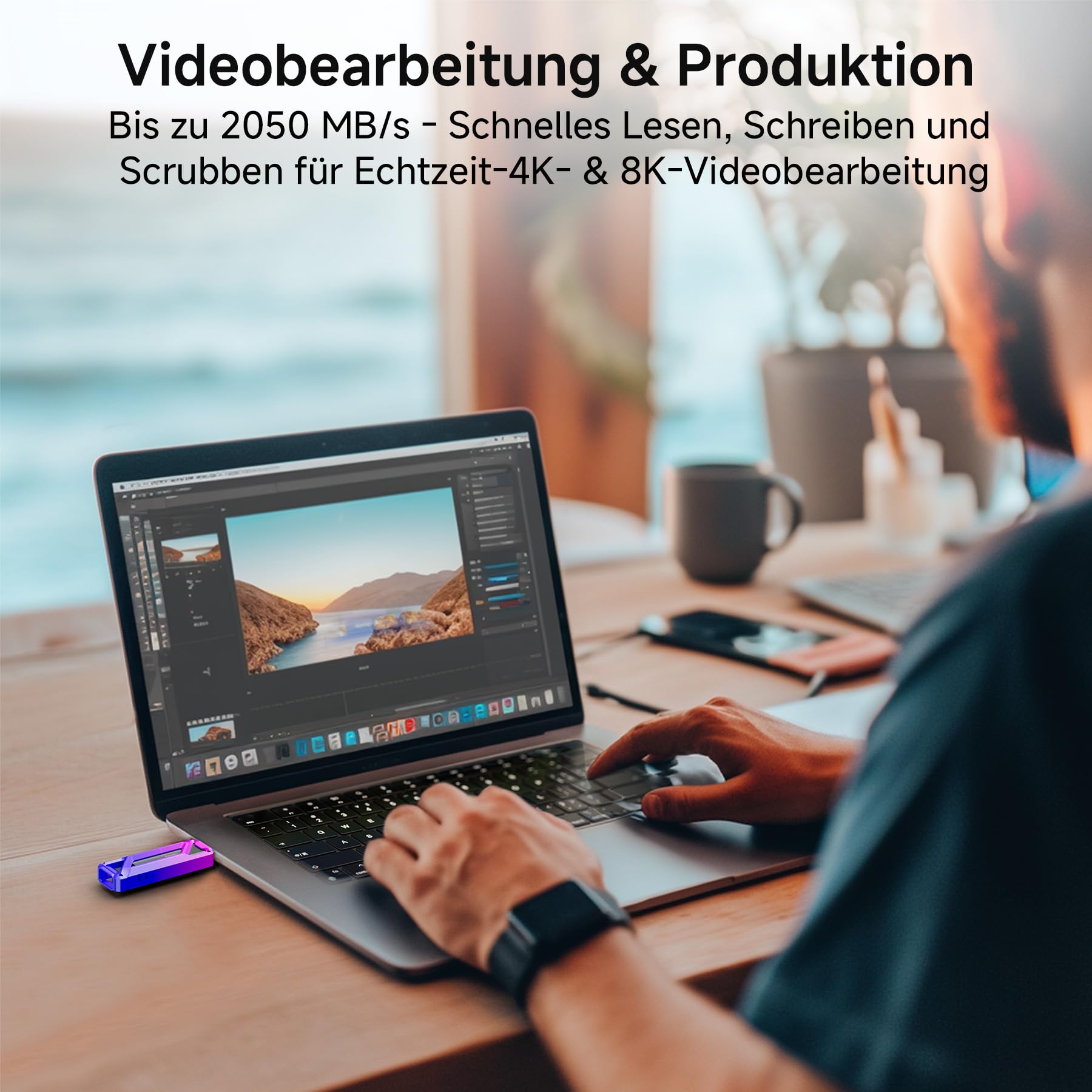 fanxiang Externe SSD 960GB, bis zu 2050 MB/s, USB-C Portable SSD, 2-in-1 Dual-Interface Type-C 3.2 Gen2x2 + USB-A Solid State Drive, kompatibel mit iPhone 15pro/Android/Tablet/PC/Mac - FF958