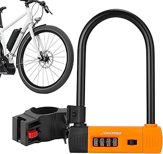 Bike Combination U Lock, Bicycle Four Digit Password, Bike Steel U Lock, 16mm U Lock Security Cable, Anti Theft Security Bicycle Lock, 4 Digit Combo Lock, Paddle Lock for Bike, Bicycle, Sports Bike