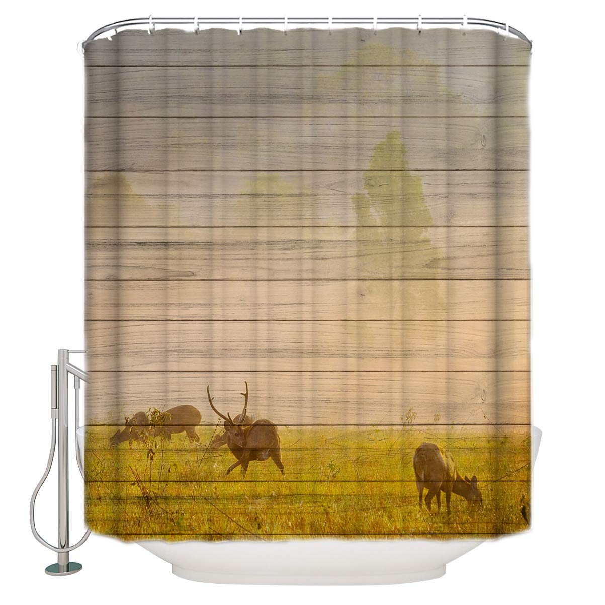 KUKUALE Bathroom Shower Curtain Fishing Octopus Negative Shape Octagon Animal Aquarium Biology Cook 