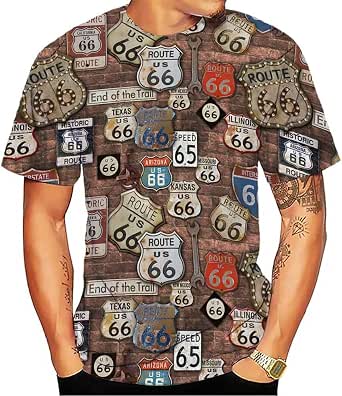 DUODUO Men's Casual 3D Print Graphic Tee - Short Sleeve Crewneck T-Shirt, Soft Polyester Blend, Unique Designs For Men & Women - View #5