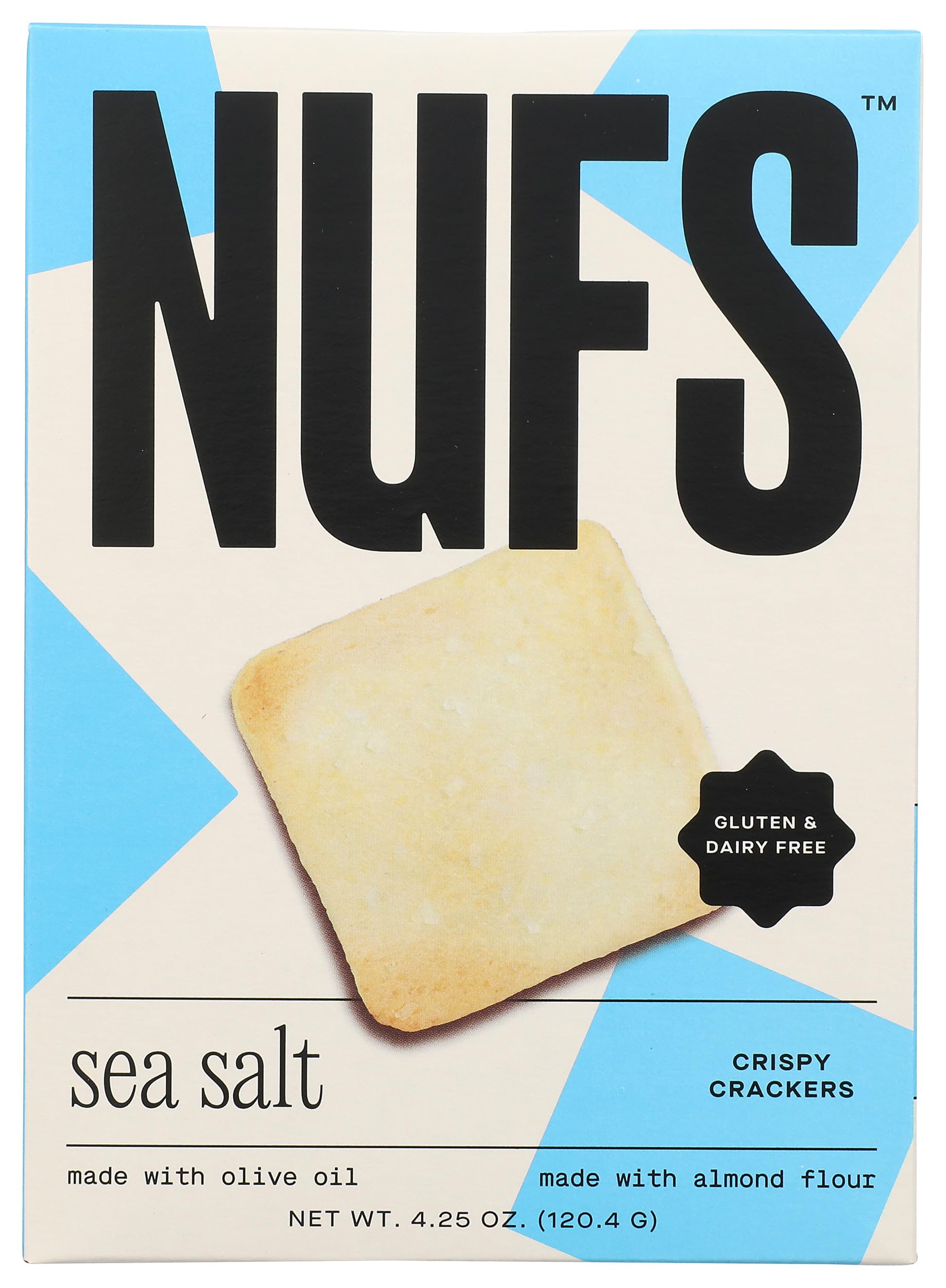 Nufs, Crackers Crispy Sea Salt, 4.25 Ounce