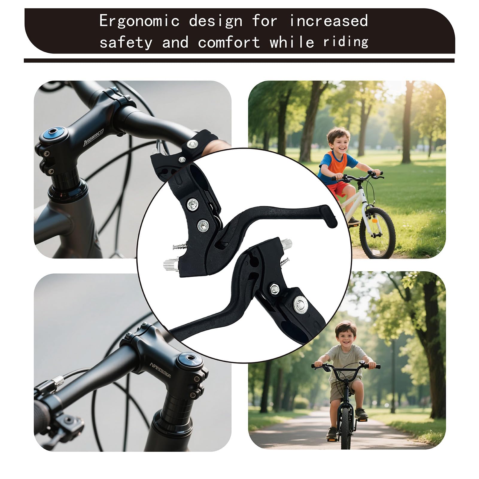freno bici bambino, leve freno bici, leve freno bicicletta bambini, Leva Del Freno per Bicicletta, regolazione precisa, per bici bambino manubrio 22mm MTB corsa pieghevoli city bike