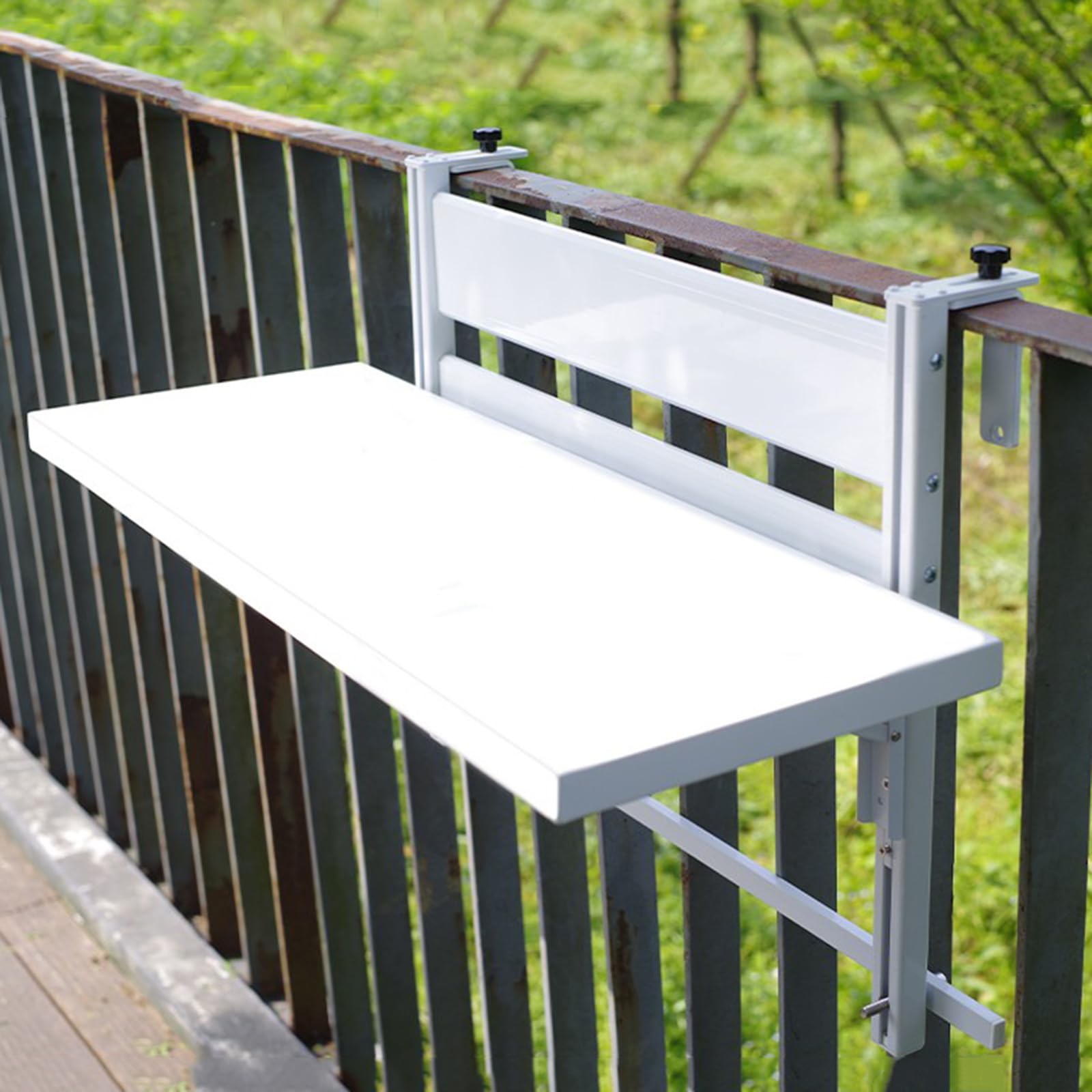 Table de balcon pliante gain de place hauteur réglable pour extérieur