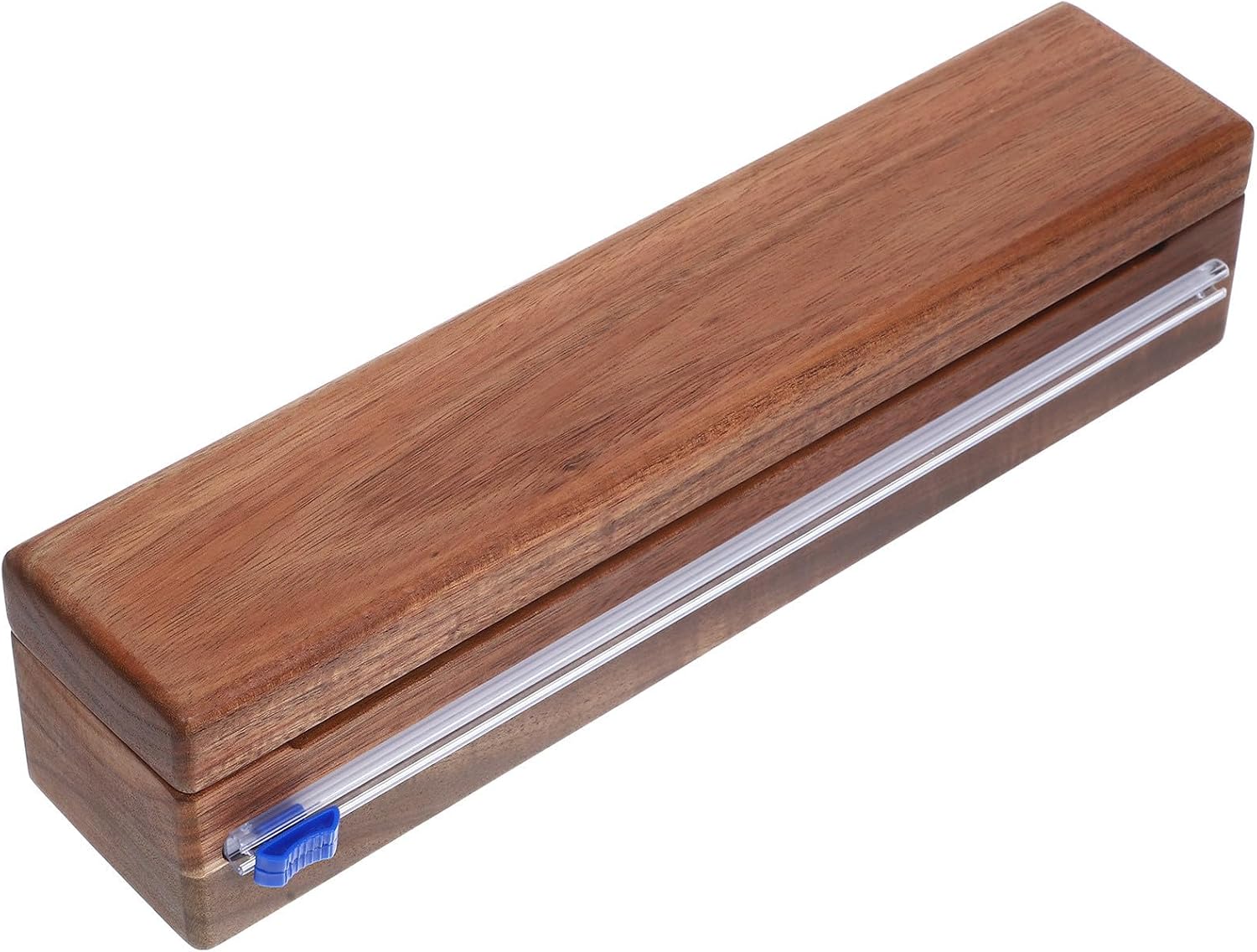 Cling Wrap Dispenser Box Wooden with Slide Cutter for Kitchen
