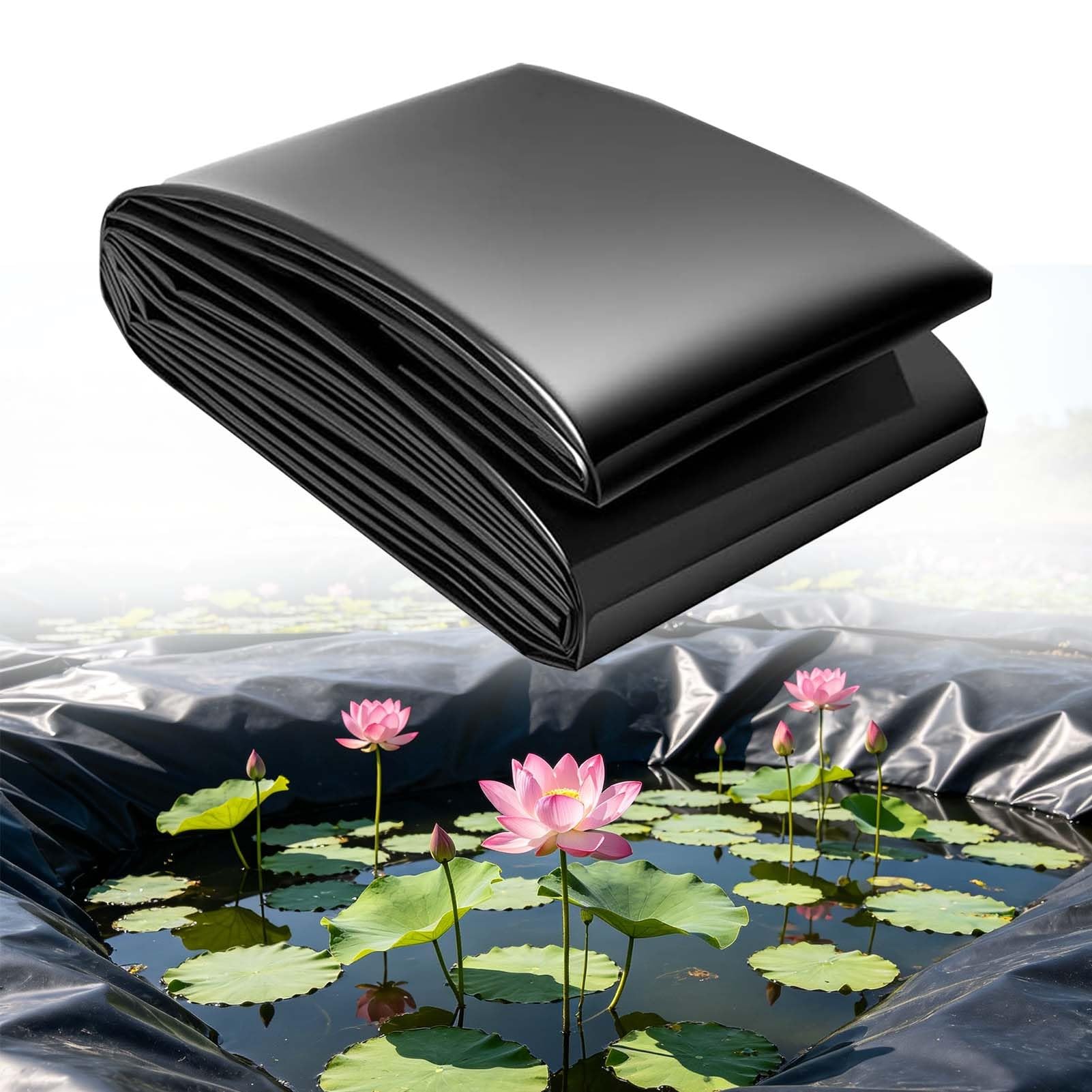 Revêtement d'étang extérieur 7x12m bâche de bassin préformé film imperméable HDPE